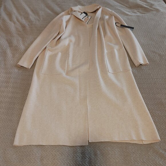 Max Sport Women's Long Cardigan Sweater, Color: Heather Stone, Size: Small - Picture 4 of 16